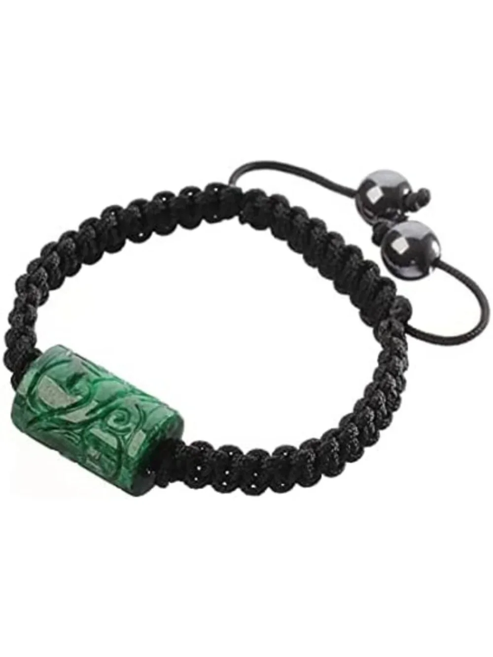 Handmade Adjustable Real Jade Bracelet - Natural Green Stone Beaded Bangle